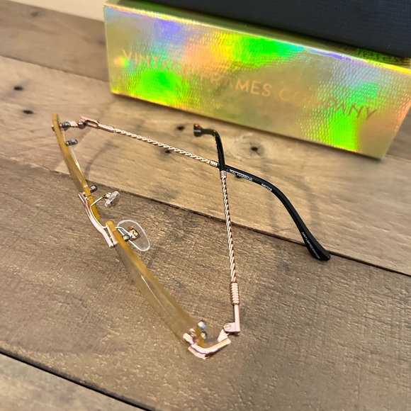 VINTAGE FRAMES BAL HARBOUR DRILL MOUNT 24KT GOLD - Picture 7 of 9